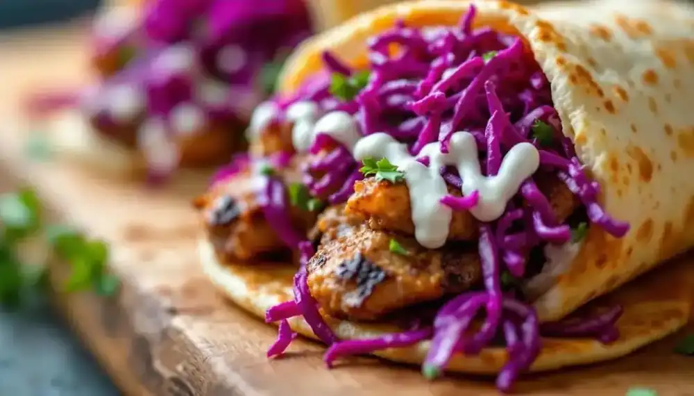 découvrez une recette savoureuse de kebabs au chou rouge accompagnés d'une sauce crémeuse. parfaite pour un repas gourmand et original, cette combinaison surprenante marie fraîcheur et douceur en toute simplicité.