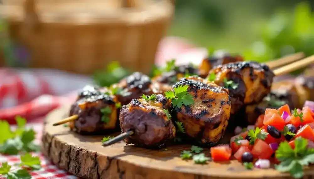 découvrez la recette savoureuse des kebabs aux haricots noirs accompagnés d’une salsa de tomates fraîche ! un plat végétarien facile à préparer, parfait pour un repas équilibré et plein de saveurs.