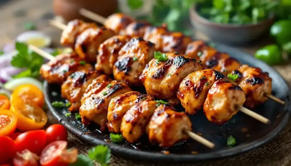 découvrez notre recette de kebabs au poulet mariné et sauce barbecue : une combinaison savoureuse de viande tendre et de sauce riche pour des repas conviviaux et gourmands.