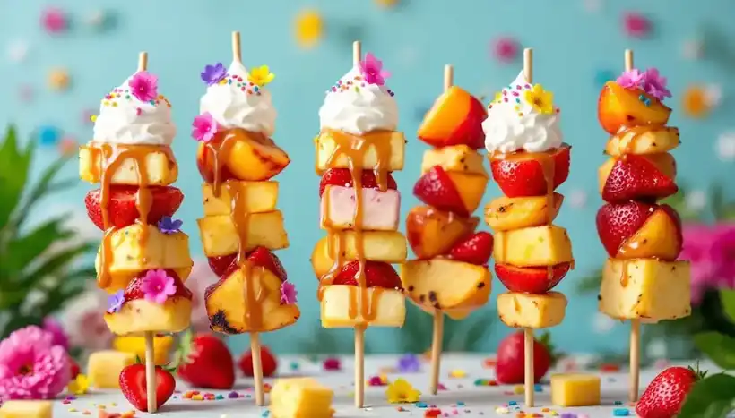 découvrez une délicieuse expérience gustative avec nos kebabs à base de fruits, spécialement conçus pour les amateurs de sucré. un mélange frais et savoureux qui ravira vos papilles !
