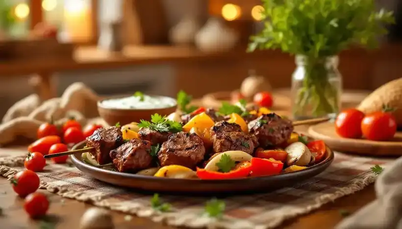 découvrez nos délicieux kebabs au bœuf mariné, savamment préparés avec des épices douces, offrant une explosion de saveurs à chaque bouchée. idéal pour un repas savoureux et réconfortant, laissez-vous tenter par cette recette qui ravira vos papilles.
