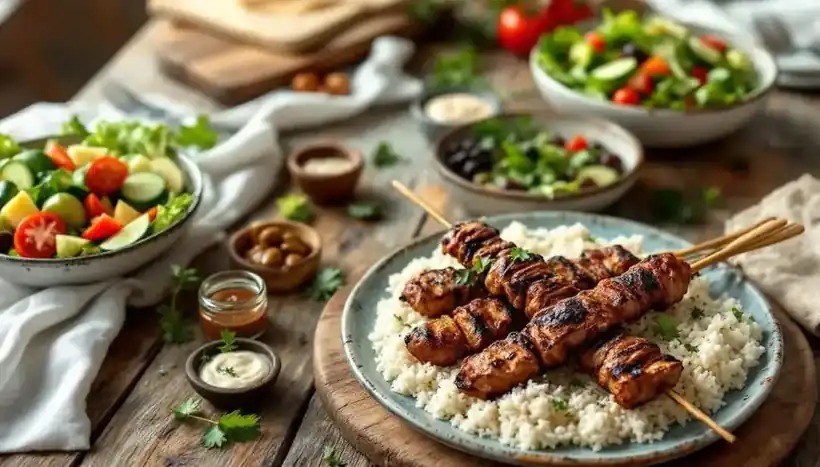 découvrez notre recette savoureuse de kebabs au fromage bleu et noix grillées, alliant douceur et croquant pour un repas gourmand et original.