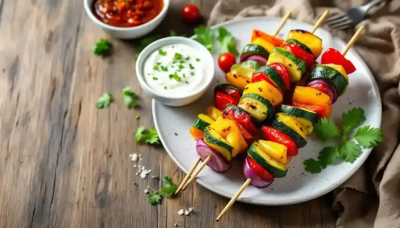 découvrez une délicieuse alternative végétale avec nos kebabs au steak végétal, accompagnés d'une savoureuse sauce barbecue. une expérience gourmande qui ravira les amateurs de cuisine saine et savoureuse !