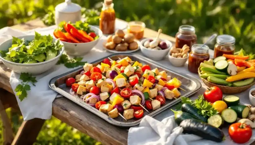 découvrez notre délicieuse recette de kebabs aux légumes grillés et fromage fumé, une explosion de saveurs saines et gourmandes. parfaits pour un repas convivial ou une soirée légère, ces kebabs raviront vos papilles. préparez-vous à savourer des ingrédients frais et savoureux, le tout dans un pain pita moelleux !