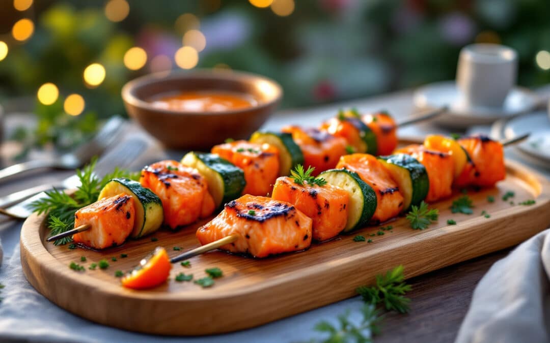 Les kebabs au saumon : une recette raffinée et originale