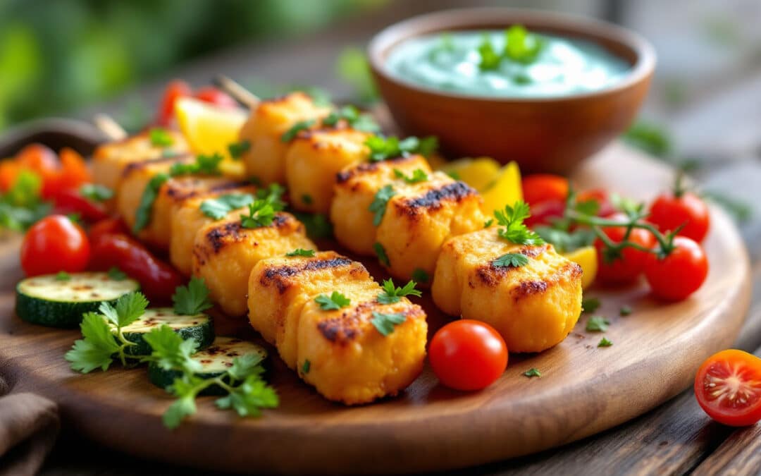 Les kebabs végétariens à base de pois chiches
