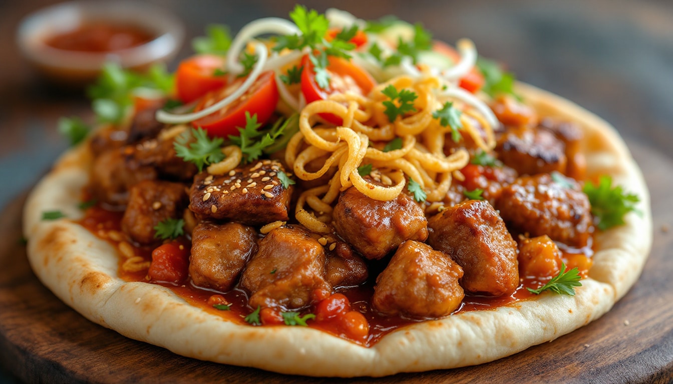 découvrez notre savoureux kebab au paprika fumé, délicatement préparé avec des oignons croustillants pour un mélange de textures et de saveurs inoubliables. idéal pour une pause gourmande ou un repas convivial, ce plat ravira les amateurs de cuisine épicée et authentique.