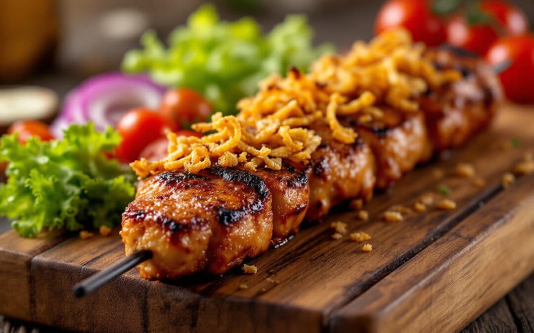 Le kebab au paprika fumé et oignons croustillants