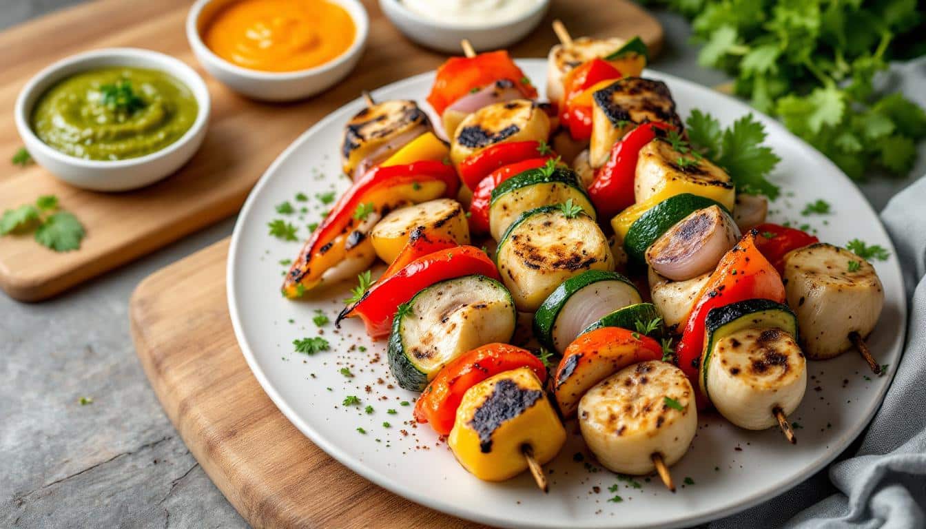 découvrez notre délicieuse recette de kebabs au bacon grillé, agrémentés de légumes frais croquants. une explosion de saveurs et de textures, idéale pour un repas rapide et savoureux. parfait pour les amateurs de cuisine gourmande !