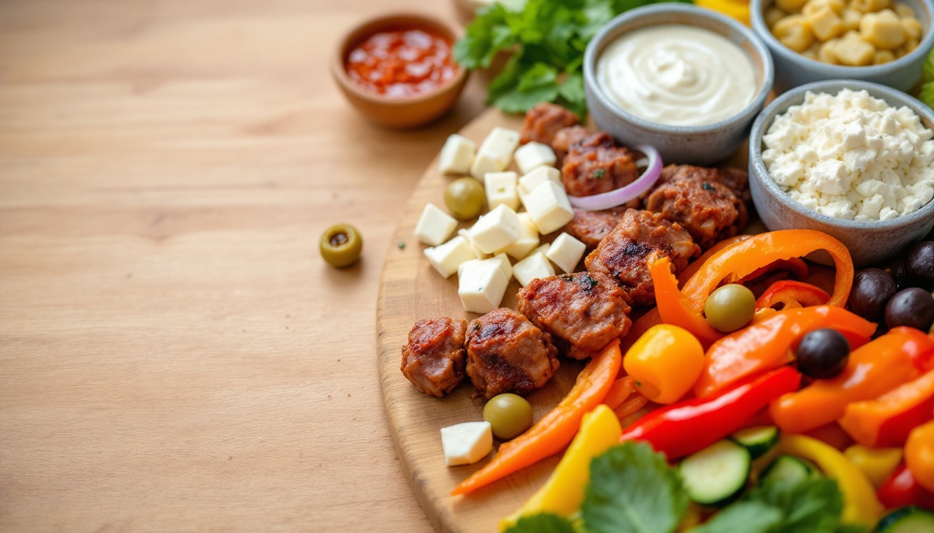 découvrez une explosion de saveurs avec nos kebabs au fromage feta et olives noires. une délicieuse fusion de textures et d'arômes méditerranéens qui éveillera vos papilles. parfait pour un repas rapide et gourmet !