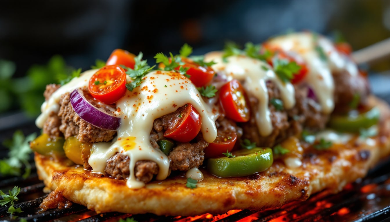 découvrez le savoureux mélange des kebabs au fromage fondu et poivrons rouges. une recette idéale pour régaler vos papilles avec des saveurs irrésistibles et une texture fondante. parfait pour un repas convivial ou un dîner rapide!