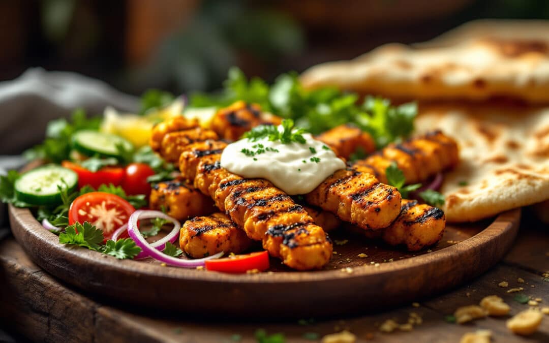 Les kebabs aux pois chiches et épices douces