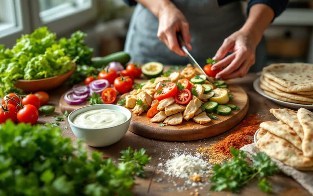 Comment préparer un kebab familial avec des ingrédients frais ?