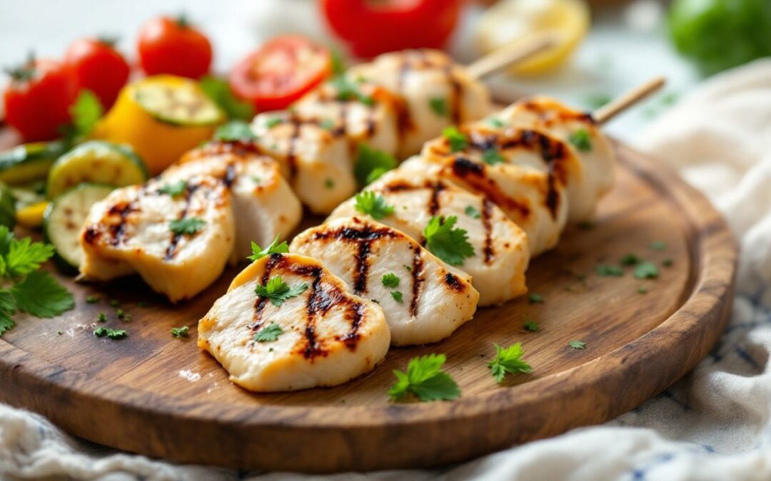 Les kebabs à base de viande blanche pour un repas digeste