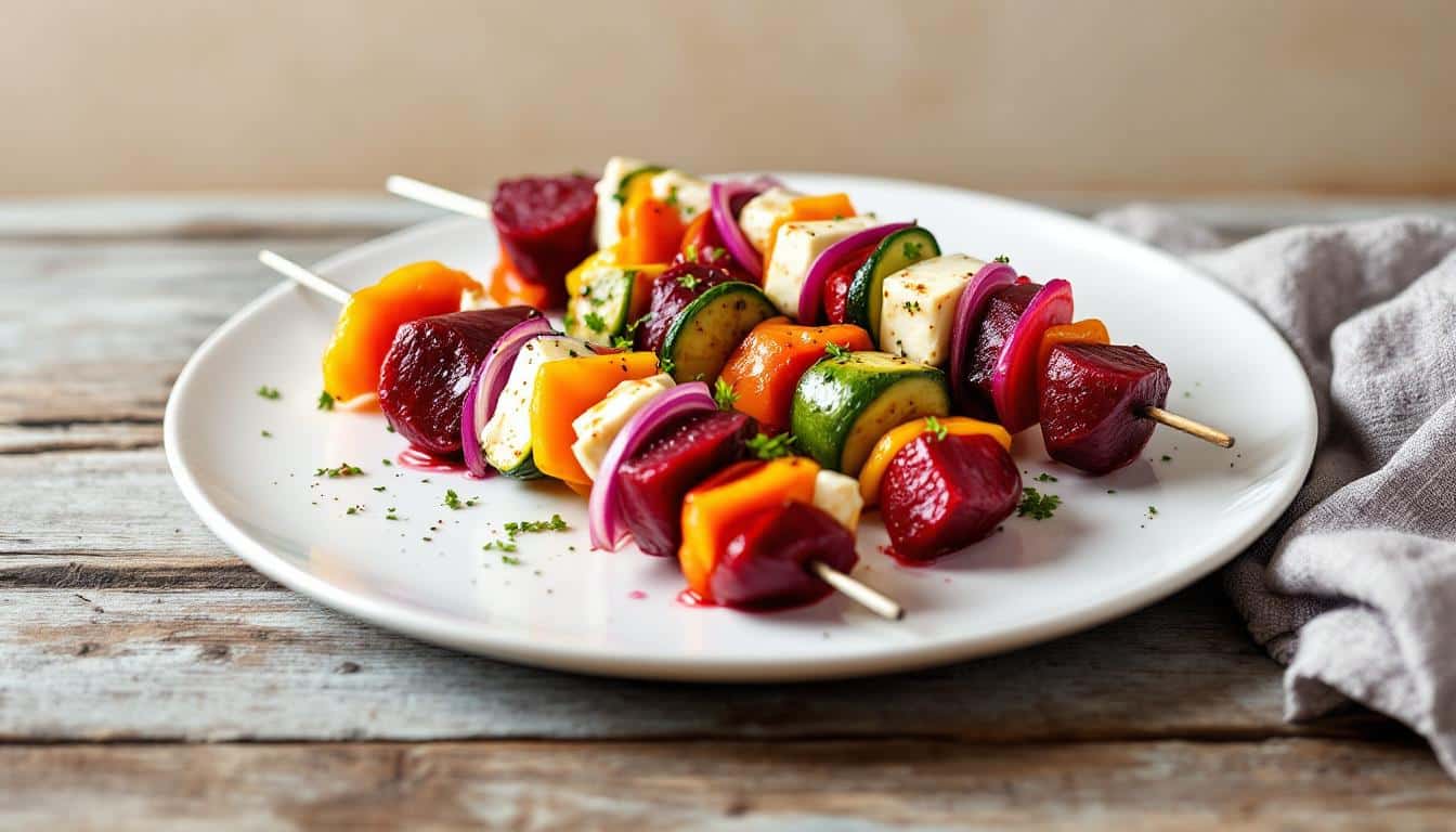 découvrez une recette originale et savoureuse de kebabs à la betterave et fromage de chèvre. idéale pour surprendre vos invités, cette préparation allie la douceur de la betterave à la richesse du fromage de chèvre. parfaite pour un repas léger ou une soirée entre amis, ces kebabs végétariens feront le bonheur des petits comme des grands.