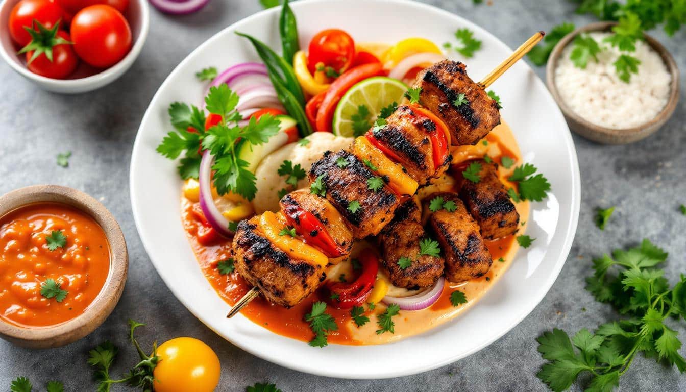 découvrez une recette savoureuse de kebabs au curry rouge et lait de coco. cet plat exotique allie la richesse des épices asiatiques à la douceur du lait de coco, pour une expérience culinaire inoubliable.