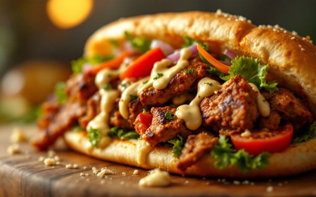 Les kebabs au pain brioché et viande épicée