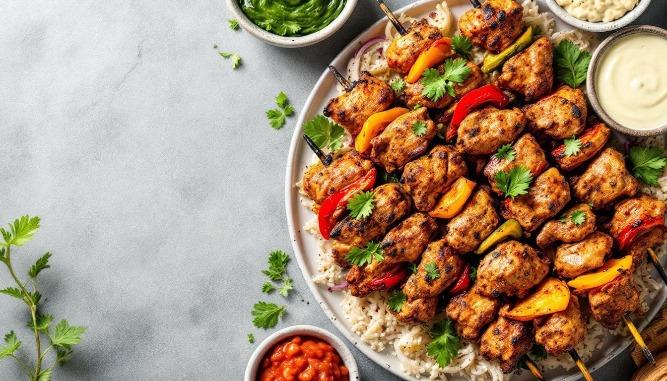 découvrez nos délicieuses recettes de kebabs aux épices indiennes, mêlant saveurs exotiques et légumes croquants. un voyage culinaire vibrant qui éveillera vos papilles et ajoutera une touche d'originalité à vos repas.
