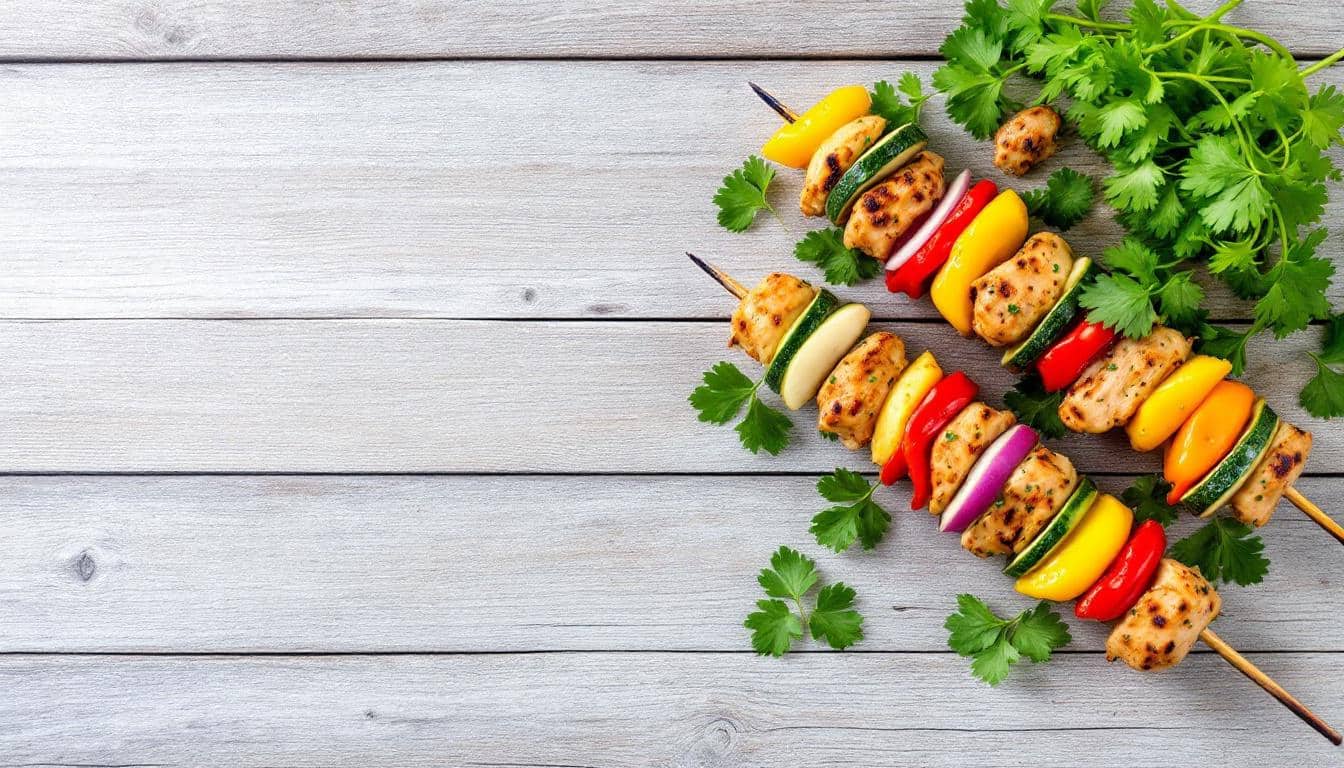 découvrez notre délicieuse recette de kebabs aux légumes marinés, une option légère et savoureuse parfaite pour vos repas d'été. éveillez vos papilles avec des légumes croquants et des épices savoureuses, idéals pour un dîner sain et gourmand !
