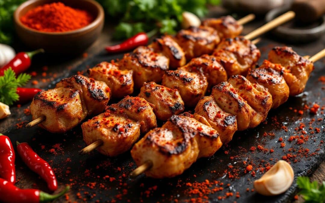Les kebabs épicés au piment d’Espelette