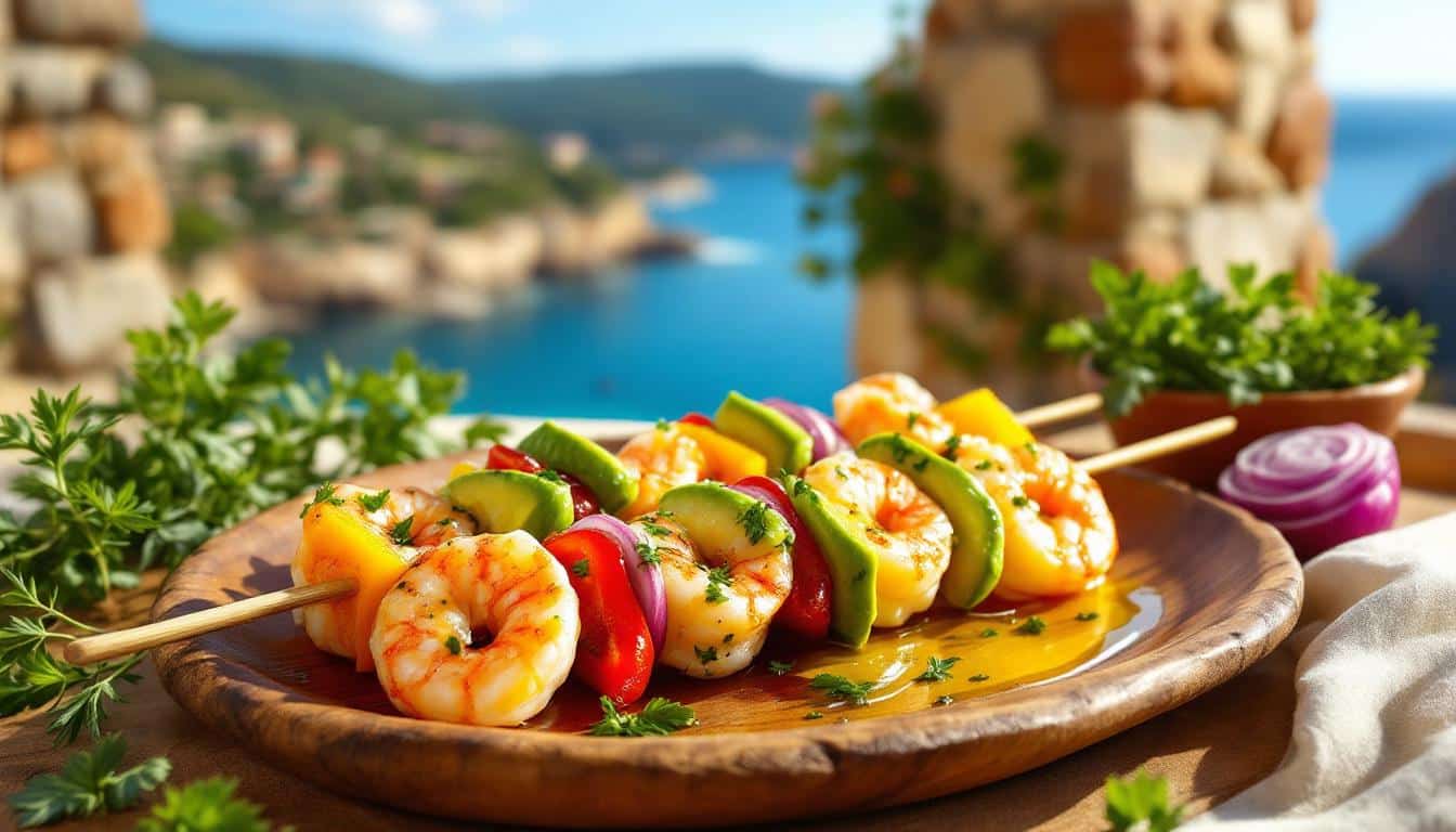 découvrez une recette savoureuse de kebabs aux avocats et crevettes citronnées, alliant fraîcheur et gourmandise. parfait pour un repas léger et délicieux, ce plat séduira vos convives avec ses saveurs exotiques et sa préparation rapide.