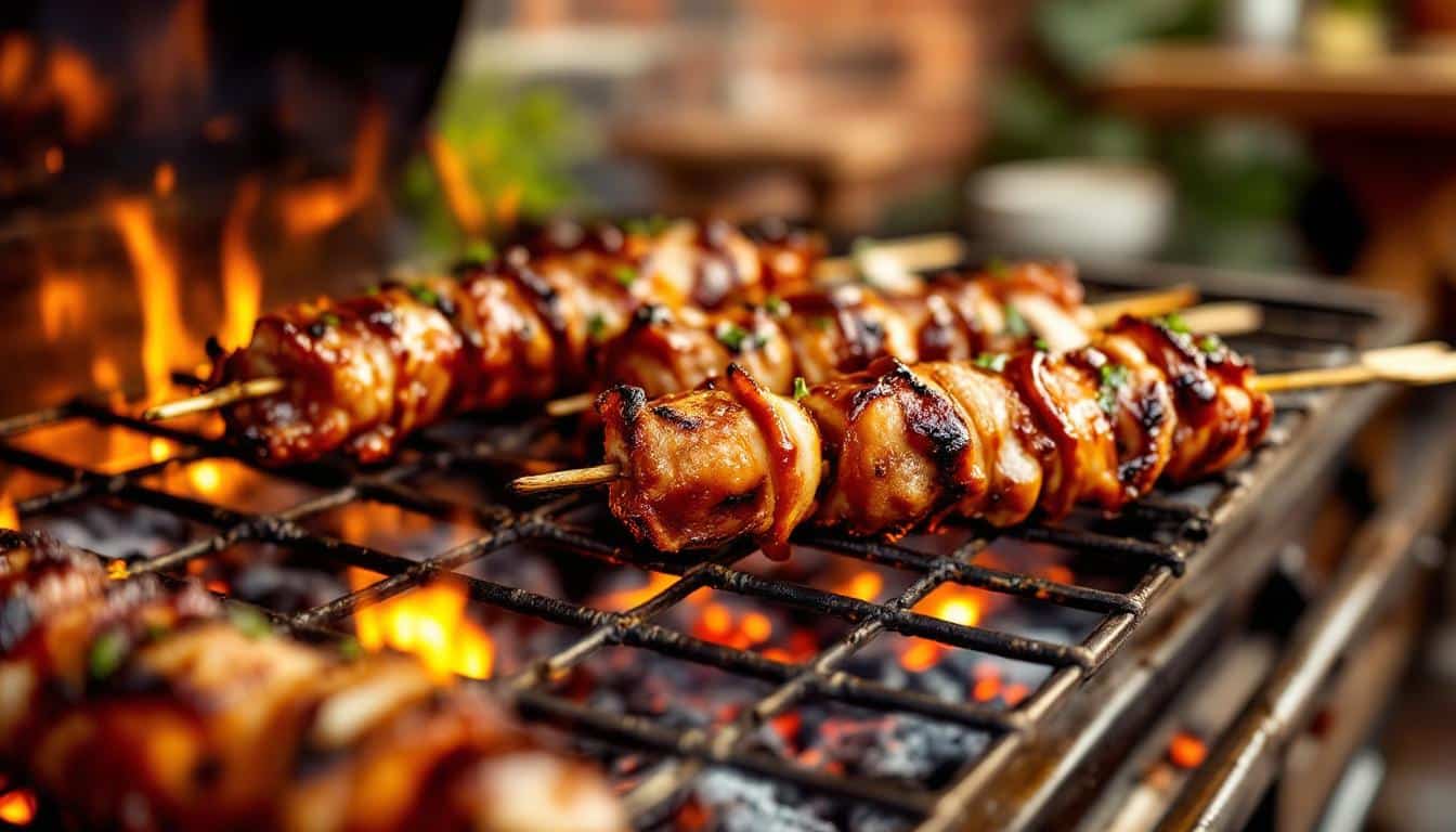 découvrez notre délicieuse recette de kebabs au bacon accompagnés d'une savoureuse sauce barbecue maison. parfaits pour un repas convivial, ces kebabs allient le croustillant du bacon à la douceur d'une sauce réalisée avec amour. idéals pour impressionner vos invités ou pour un repas rapide et savoureux !