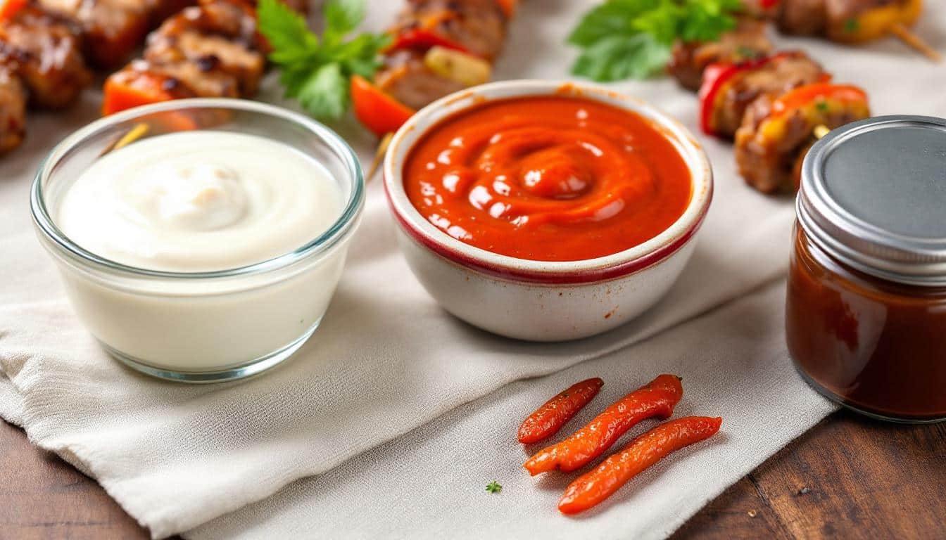 découvrez notre recette irrésistible de kebabs au bacon accompagnés d'une sauce barbecue maison savoureuse. parfaits pour un repas convivial, ces kebabs allient la gourmandise du bacon et le goût fumé de la sauce pour un plaisir inégalé.