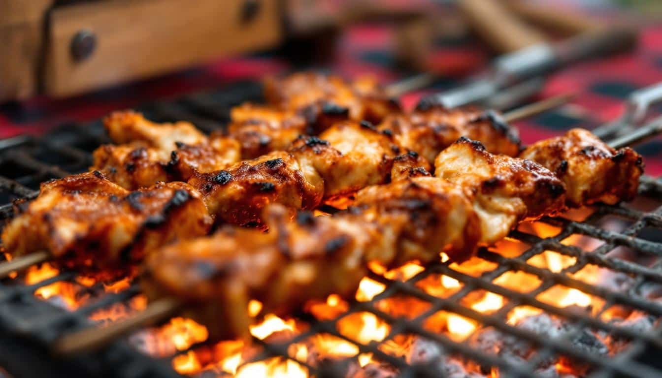 découvrez notre recette délicieuse de kebabs au fromage de chèvre et légumes rôtis. une combinaison parfaite de saveurs riches et de textures croustillantes, idéale pour un repas savoureux ou un barbecue entre amis. régalez vos papilles avec ce plat rapide et facile à préparer!