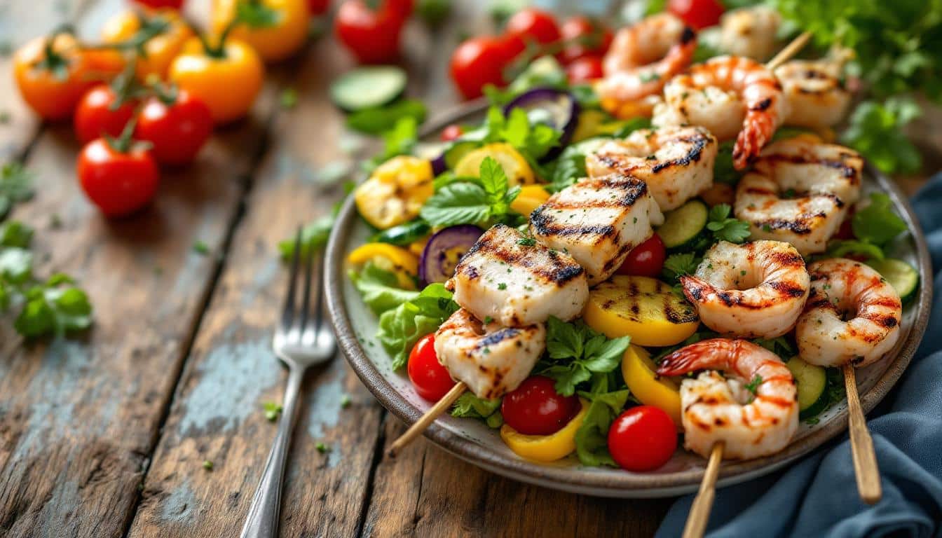découvrez notre délicieuse recette de kebabs au poisson blanc, accompagnés d'une savoureuse sauce citronnée. parfait pour un repas léger et rafraîchissant, cette préparation allie des saveurs marines et acidulées qui raviront vos papilles.