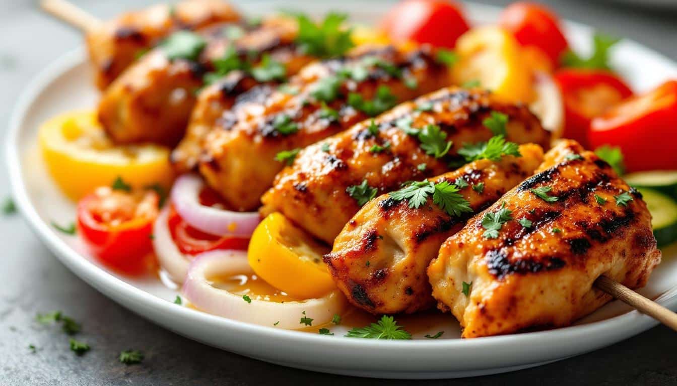 découvrez nos savoureux kebabs au poulet mariné au miel et aux épices douces, une recette gourmande qui allie douceur et chaleur pour un voyage culinaire inoubliable. idéal pour vos repas entre amis ou en famille, savourez chaque bouchée pleine de saveurs.