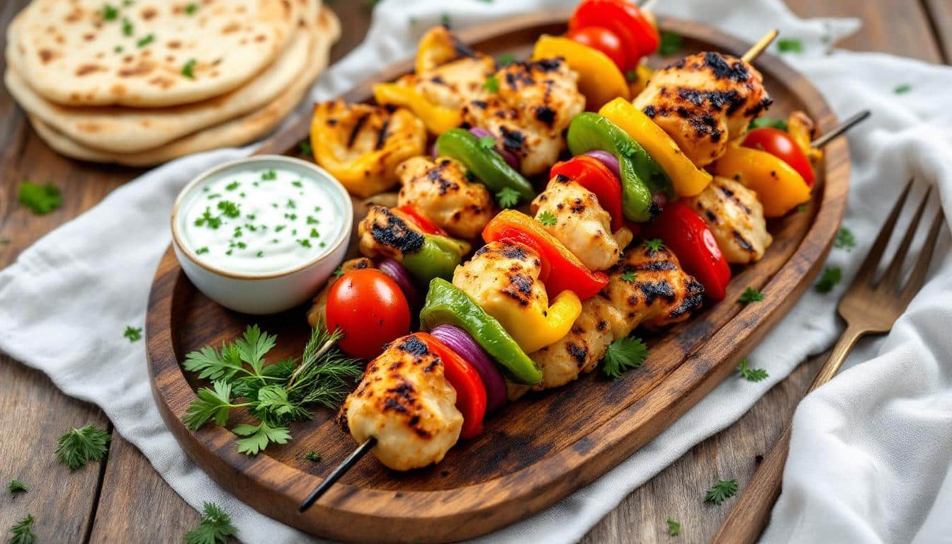 découvrez notre recette savoureuse de kebabs au poulet mariné, rehaussée de miel et d'épices douces. un délice sucré-salé qui ravira vos papilles et apportera une touche d'exotisme à vos repas. parfait pour vos barbecues et repas en plein air!