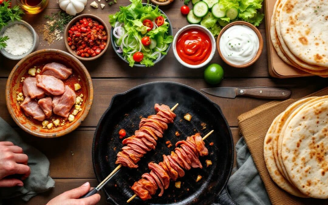 Comment préparer un kebab entièrement fait maison ?