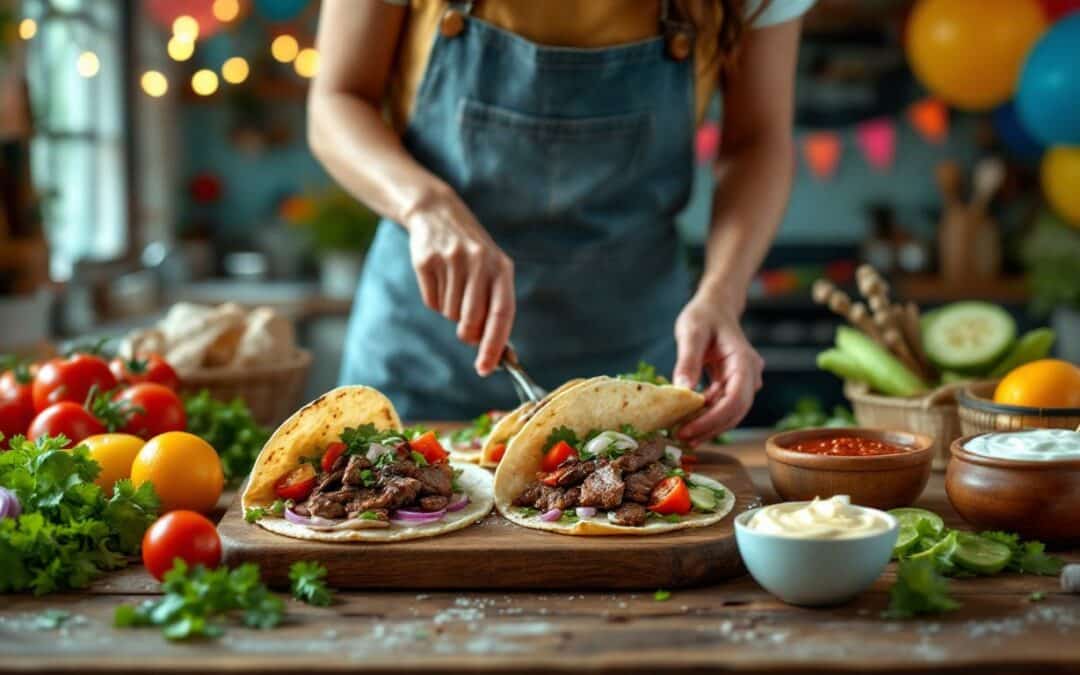 Comment préparer un kebab façon tacos pour une soirée thématique ?