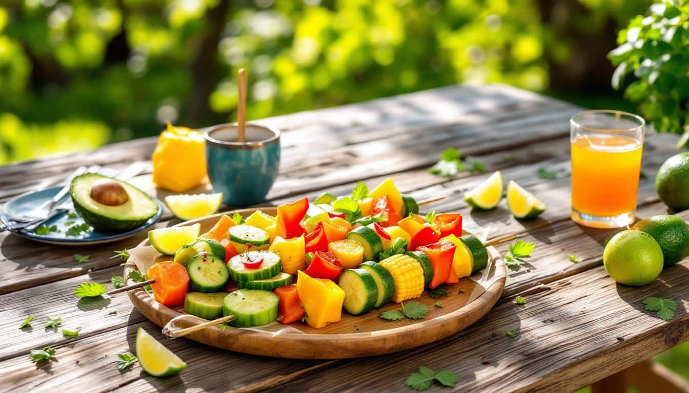 découvrez notre recette estivale de kebabs à l'avocat et citron vert, une combinaison fraîche et savoureuse parfaite pour vos barbecues. savourez chaque bouchée, facile à préparer et pleine de saveurs ensoleillées !