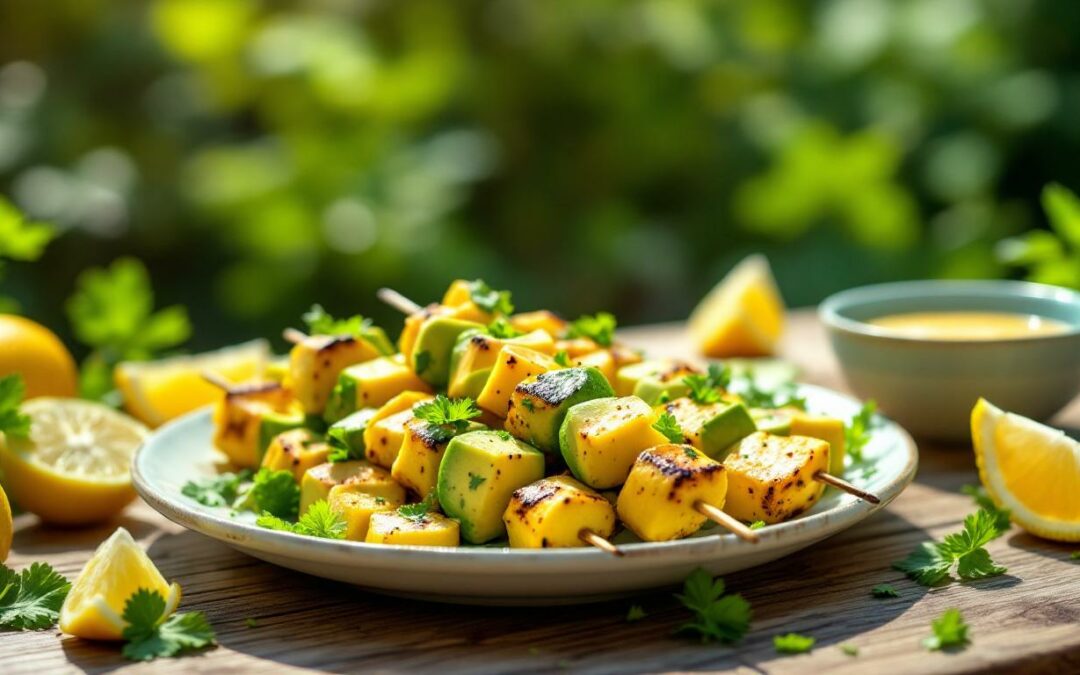 Les kebabs à l’avocat et citron vert : une recette estivale