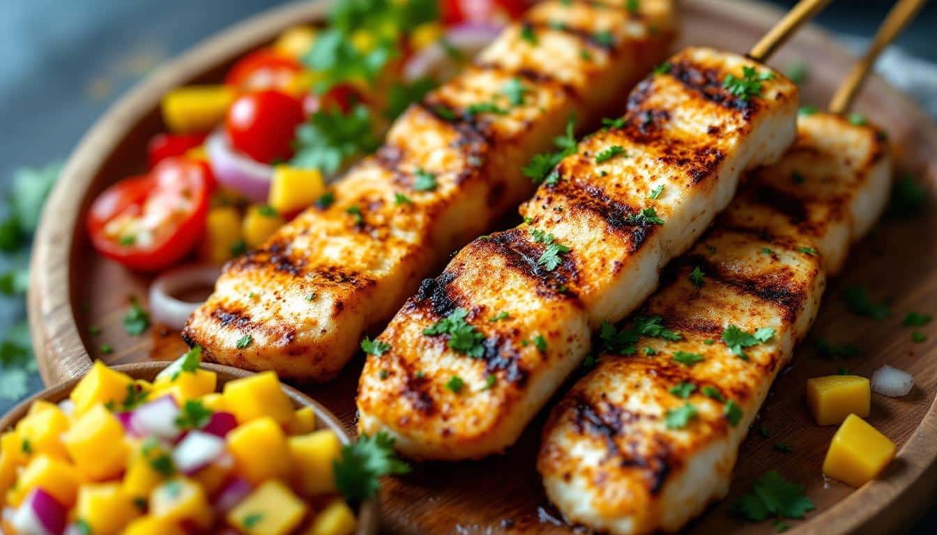 découvrez nos délicieux kebabs au poisson grillé, relevés d’épices orientales pour une expérience gustative unique et savoureuse. idéal pour les amateurs de nouvelles saveurs exotiques !