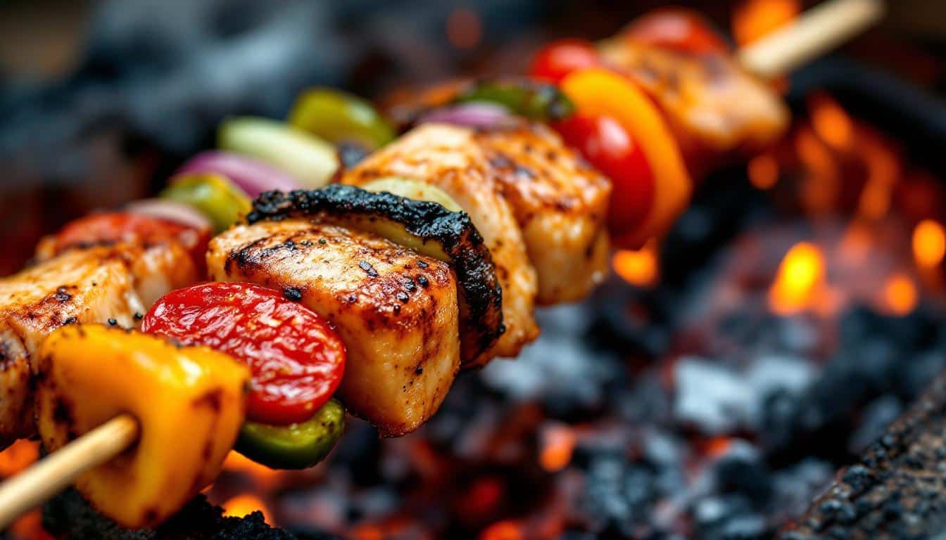 découvrez des kebabs savoureux au poisson grillé, assaisonnés d'épices orientales pour une explosion de saveurs exotiques. une alternative saine et gourmande à tester absolument !