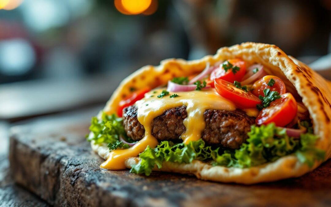 Les kebabs au steak haché et fromage à raclette