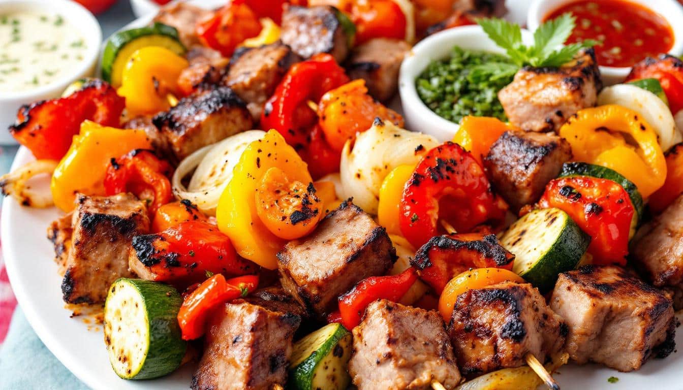 découvrez la fraîcheur des kebabs au yaourt nature et concombre râpé, une recette savoureuse et légère idéale pour des repas estivaux. parfaite pour régaler vos convives !