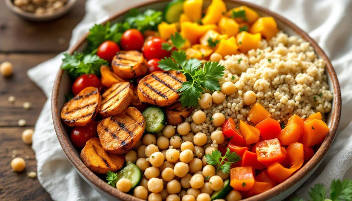découvrez notre recette gourmande de kebabs aux patates douces et pois chiches grillés : une alternative végétarienne savoureuse, facile à préparer et riche en saveurs. parfaite pour un repas sain et original !