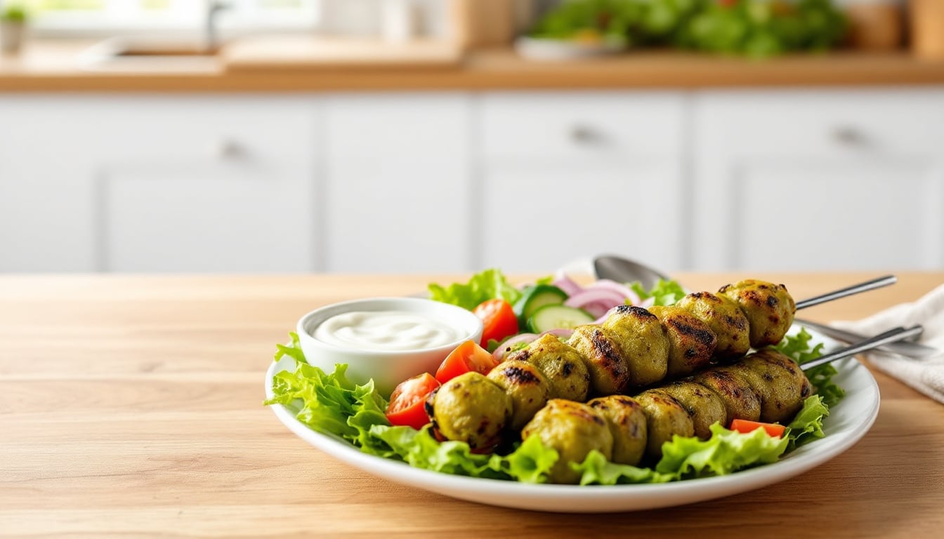 découvrez une délicieuse recette de kebabs végétariens à base de pois cassés et d'épices indiennes, idéale pour un repas sain, gourmand et plein de saveurs exotiques.