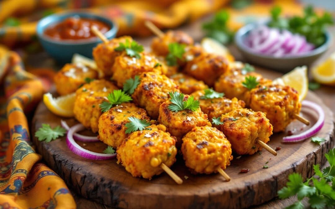 Les kebabs à base de pois cassés et épices indiennes