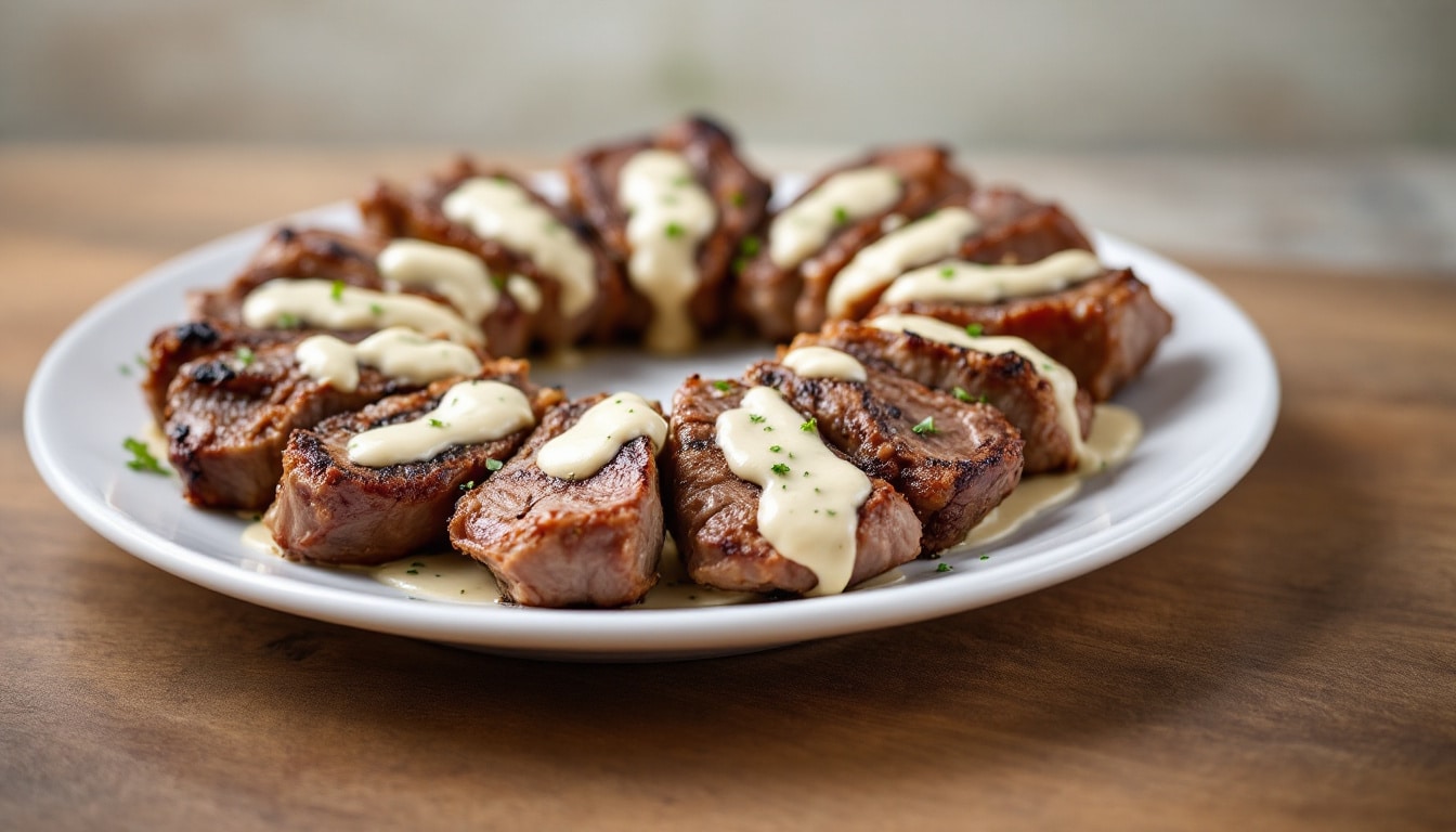 découvrez notre recette savoureuse de kebabs à l’agneau rôti, accompagnés d’une délicieuse sauce à l’ail maison. un mariage de saveurs orientales et méditerranéennes, idéal pour un repas convivial et gourmand !