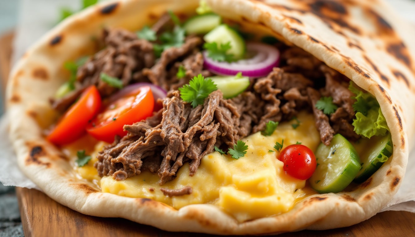 découvrez une recette savoureuse de kebabs au bœuf effiloché accompagnés d'une purée de pommes de terre onctueuse. un plat gourmand, parfait pour régaler toute la famille !