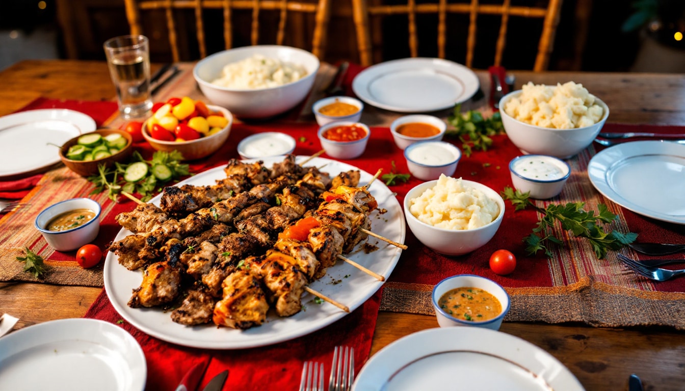 découvrez notre recette gourmande de kebabs au bœuf effiloché, accompagnés d’une onctueuse purée de pommes de terre. une alliance savoureuse idéale pour un repas convivial et réconfortant !