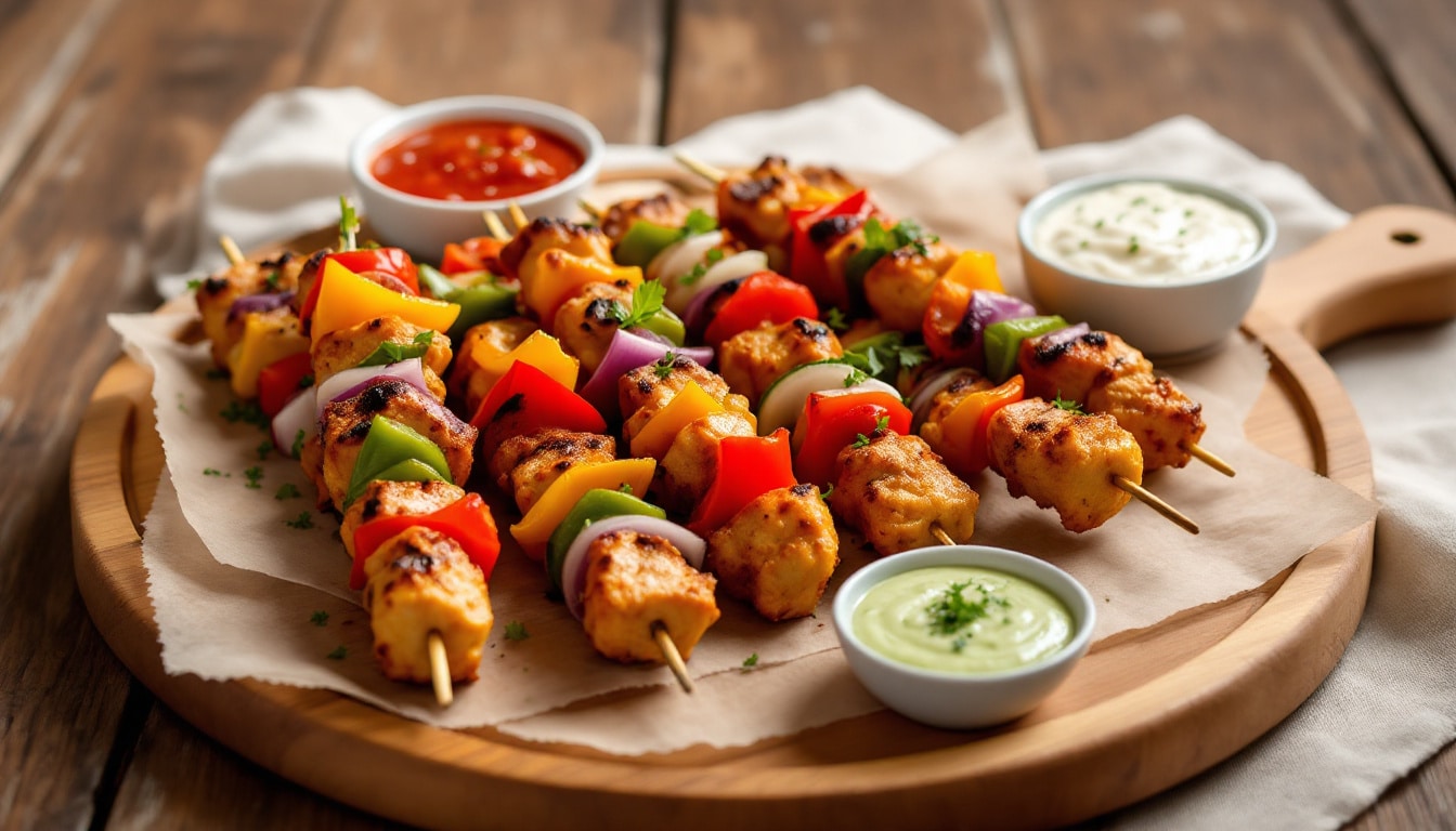 découvrez notre recette de kebabs gourmands garnis de chou rouge mariné et accompagnés d'une sauce au yaourt maison. un mélange de saveurs fraîches et originales pour un repas savoureux et équilibré !