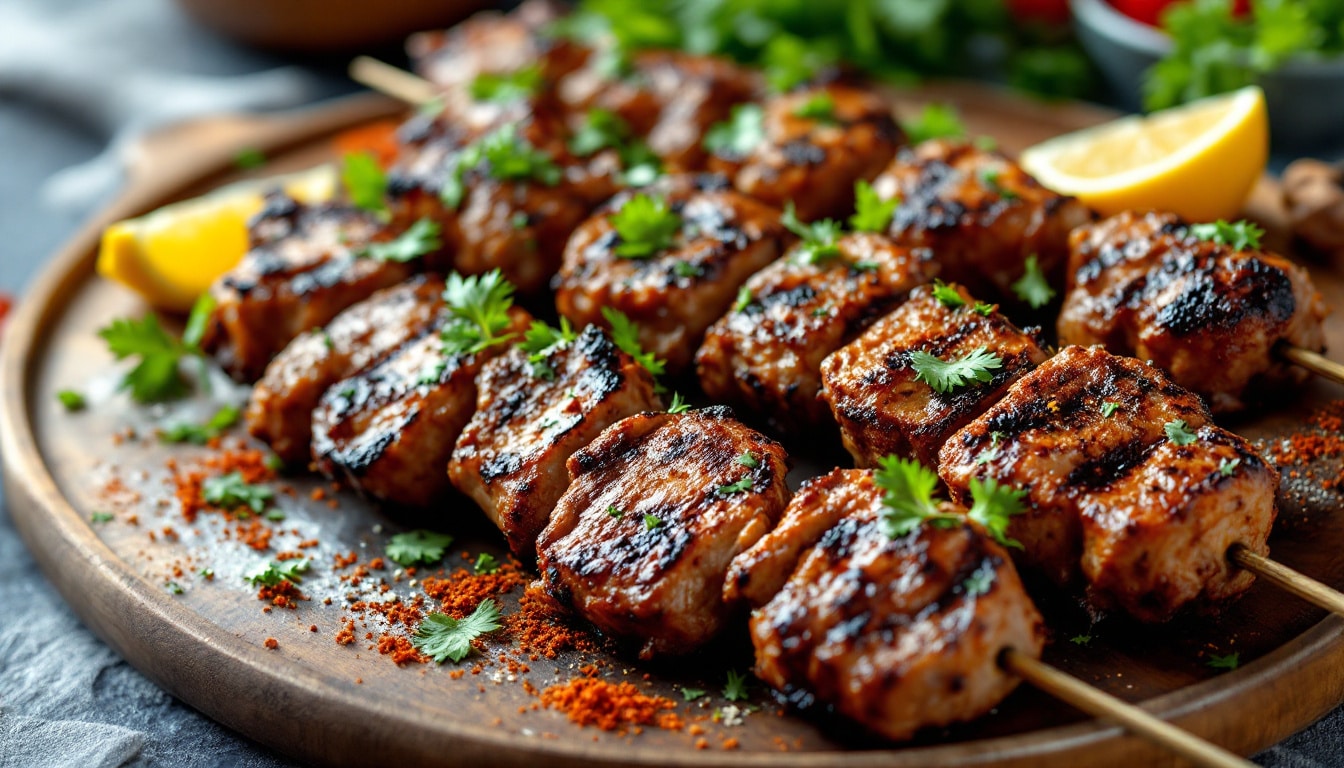 découvrez une recette originale de kebabs aux saveurs surprenantes : savourez l’alliance unique du fromage bleu fondant et du miel doux. idéal pour un repas convivial et gourmand qui ravira vos papilles.