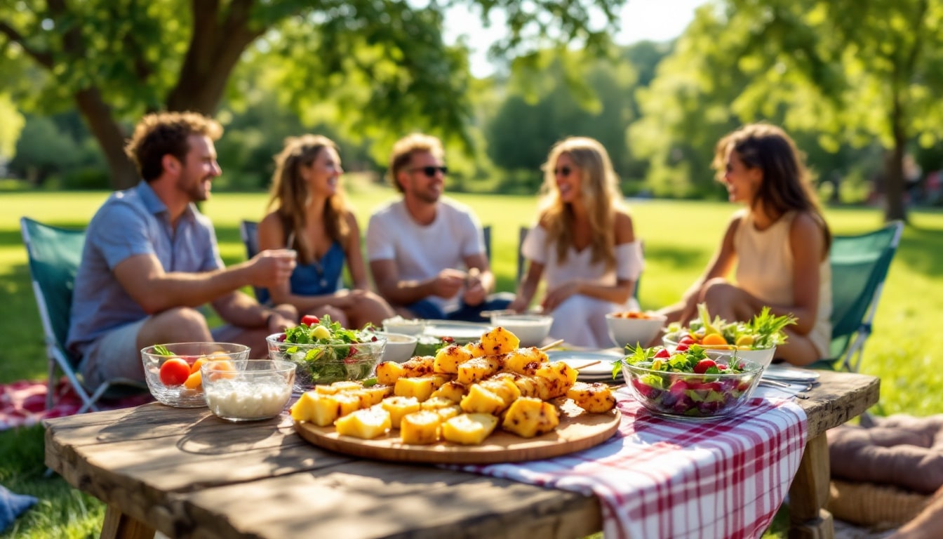 découvrez notre recette gourmande de kebabs au poulet mariné à l’ananas et aux épices douces : une explosion de saveurs sucrées et épicées, idéale pour un repas convivial et original !