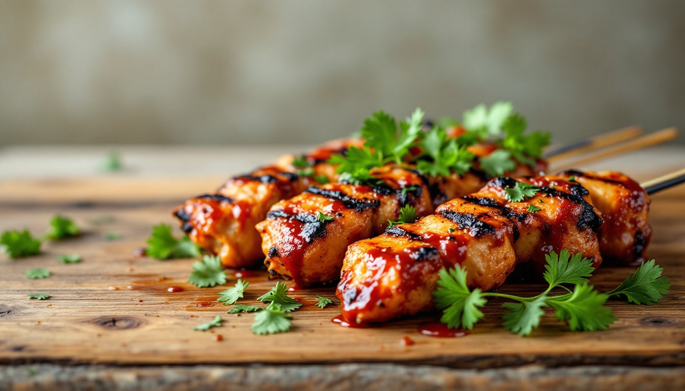 découvrez notre recette savoureuse de kebabs au poulet mariné et sauce barbecue : une explosion de saveurs grillées et épicées pour vos repas estivaux, facile à préparer et idéale pour régaler famille et amis !