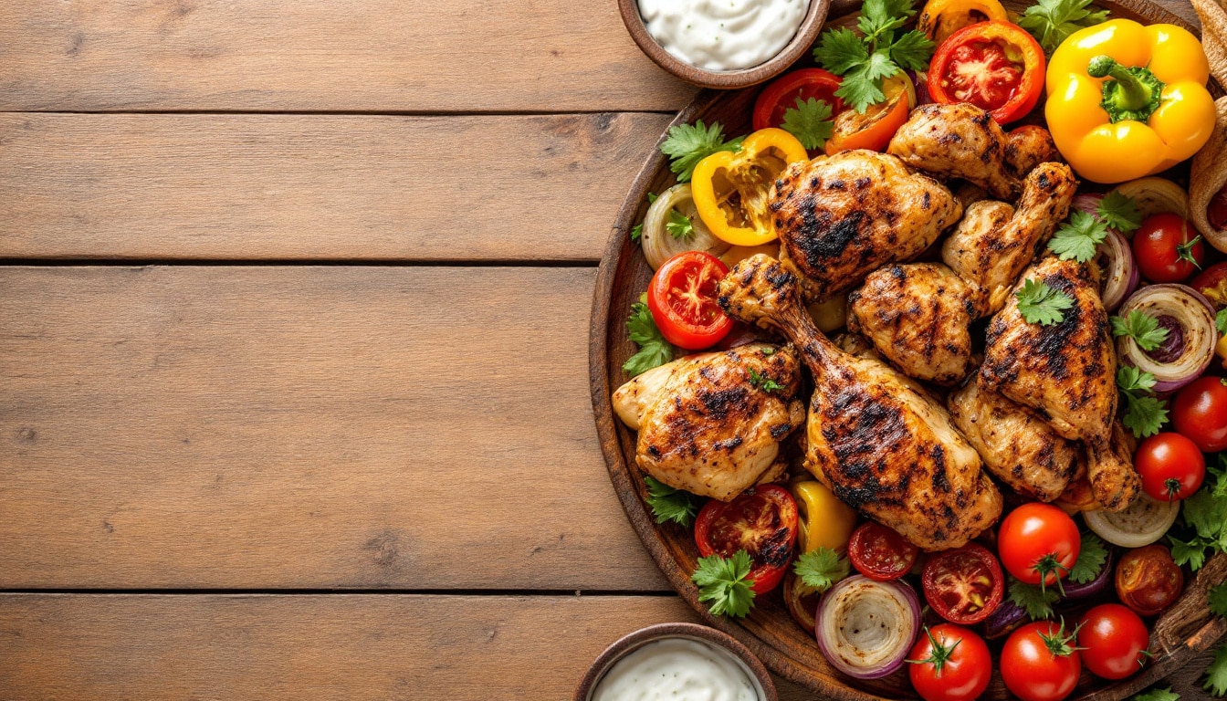 découvrez nos kebabs au poulet rôti, garnis de légumes frais et savoureux. une recette équilibrée et gourmande, idéale pour un repas rapide et sain.